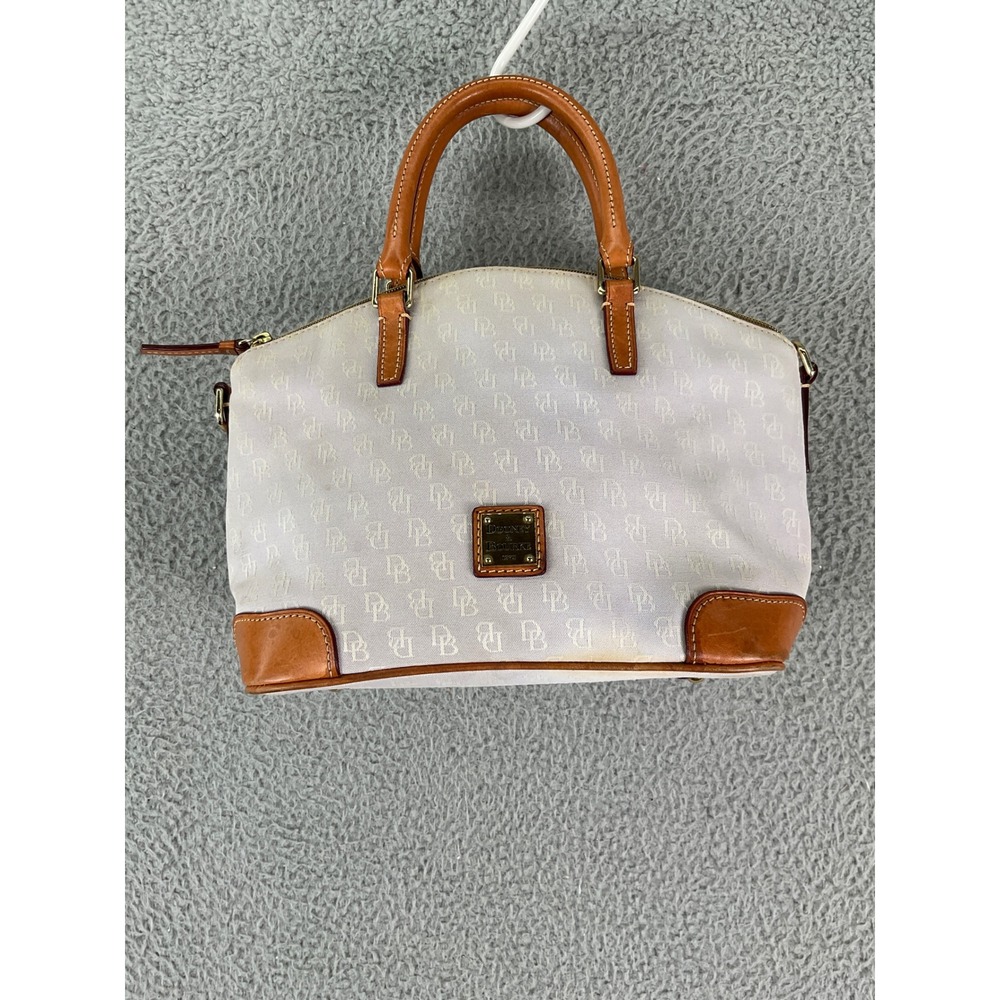 Dooney & Bourke Satchel Women Medium Gray Monogram Jacquard Leather Dome Bag